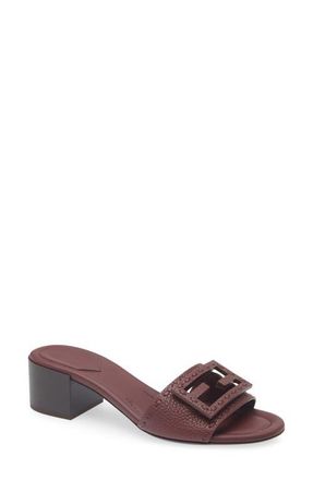 Fendi Baguette Slide Sandal in Burgundy at Nordstrom, Size 10.5Us