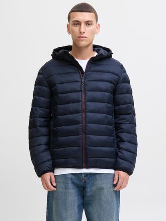 Jack & Jones Steppjacke JACK & JONES JJEBRADLEY LIGHT PUFFER HOOD NOOS, Herren, Gr. M, blau (sky captain), Web, Obermaterial: 100% Nylon, unifarben, regular fit, h