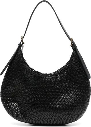 Dragon Diffusion Luna Mezza Schoudertas - Dames - Schoudertassen - Zwart - ONE Size - Leer - Tassen