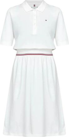 Tommy Hilfiger Polo Jurk - Dames - Casual kleedjes - Wit - S - Katoen - Kleedjes