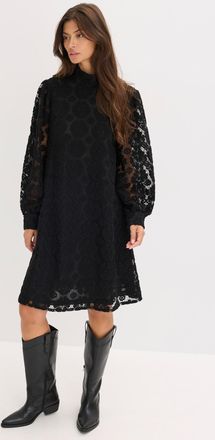 Bonprix Minikleid BONPRIX Minikleid aus Spitze, Damen, Gr. 34, N-Gr, schwarz, Obermaterial: 100% Polyester. Futter: 100% Polyester, festlich, A-Linie, Kleider