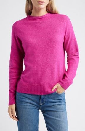 Caslon Funnel Neck Sweater in Pink Plumier at Nordstrom Rack, Size Medium