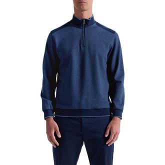 Bugatchi M&eacute;lange Quarter Zip Top in Cobalt at Nordstrom Rack, Size Xx-Large