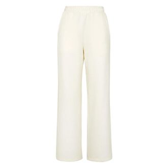 Plein Sport Palace Fit Jogging Broek - Dames - Trainingsbroeken - Wit - S - Katoen - Fitness