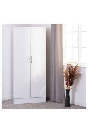 Seconique Nevada 2 Door All Hanging Wardrobe in White