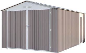 Habitat et Jardin Habitat Et Jardin - Garaje En Metal nevada Con Puerta Abatible - 15,36 M&sup2;