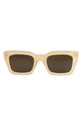 AQS Harper 55mm Polarized Square Sunglasses in Nude at Nordstrom Rack