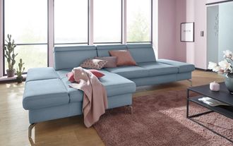 Sit&more Ecksofa »Brisbane L-Form« Fusshöhe 15 cm, inklusive Sitztiefen-, Armteil- und Kopfteilverstellung