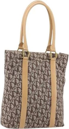 Dior Pre-owned Tote Bags, female, Beige, Size: ONE SIZE Pre-owned Trotter Canvas Tote