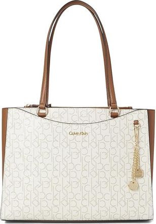 Calvin Klein Mavis Tote Handbags Vanilla/Khaki/Caramel, Synthetic