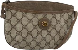 Gucci Pre-owned Vintage Shoulder Bag - Dames - Vintage Schoudertas - Beige - ONE Size - Leer - Vintage
