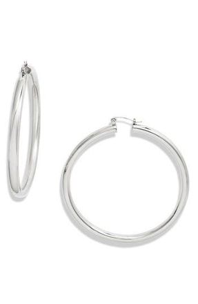 Knotty Extra Large Hoop Earrings in Rhodium at Nordstrom Rack
