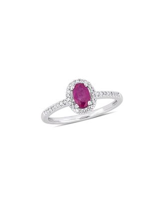 Rina Limor 10K 0.75 Ct. Tw. Diamond & Ruby Ring