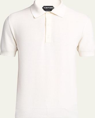 Tom Ford Mens Classic-Fit Cotton Pique Polo Shirt