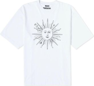 Jacquemus Sun Print White Cotton T-Shirt Size L
