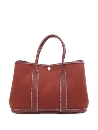 Herm&egrave;s 2019 Toile and Negonda Garden Party 30 tote bag - Rosso