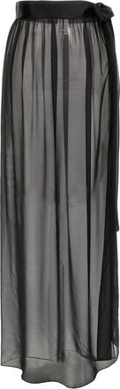 Dolce & Gabbana Silk Chiffon Skirt - Black