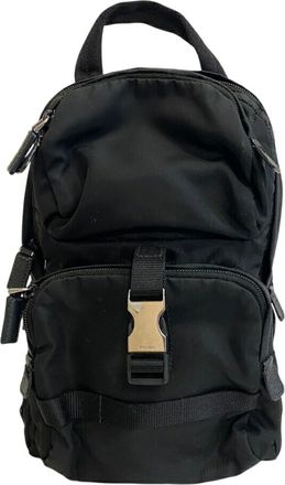 Prada Black Nylon Shoulder Bag Sling Bag (Pre-Owned)
