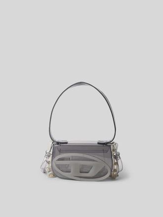 Diesel Shoulder Bag mit Logo-Detail in Metallic Black, Gr&ouml;&szlig;e 1