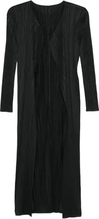 Pleats Please Issey Miyake Long Cardigan