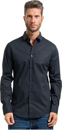 A|X Armani Exchange Slim Fit Shirt - Heren - Casual Overhemden - Blauw - S - Katoen - Overhemden