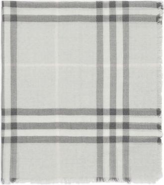 Burberry check-print wool scarf - unisex - Wool - OS - Grey