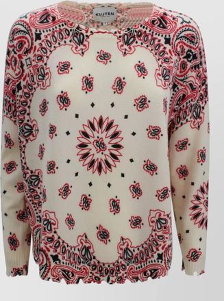 Kujten bandana cashmere sweater crew neck