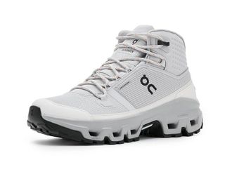 On Cloudrock Mid Waterproof Womens Running Shoes Glacier/Alloy : 6.5 M, Synthetic