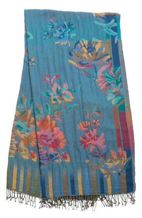 Saachi Reversible Floral Scarf in Blue at Nordstrom Rack