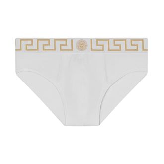 Versace Bottoms, male, White, Size: XL Underpants Low Rise Slip