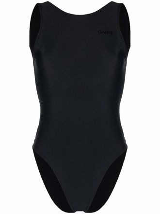 Ganni Costume intero con stampa - Nero