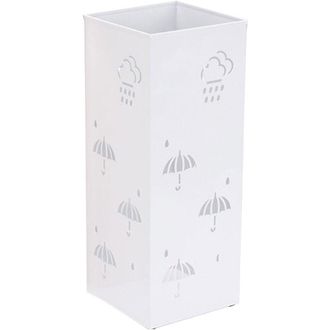 OEM Parag&uuml;ero Cuadrado De Metal Para Entrada, Ideal Para Pasillo, Entrada Y Sala De Estar. Capacidad Para 4 O 5 Paraguas (blanco)