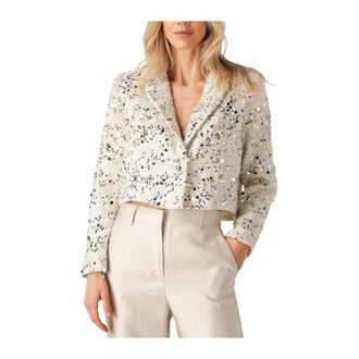 Freebird by Steven Jassen, Dames, Beige, M, Polyester, Beau Blazer