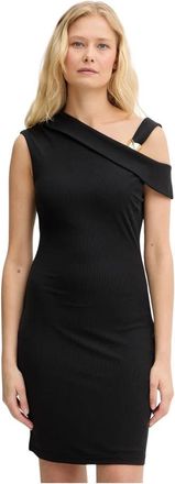 Guess Brigitte Mini Jurk - Dames - Korte kleedjes - Zwart - L - Polyester - Kleedjes