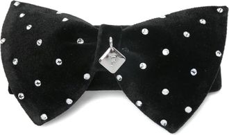 Ferragamo crystal-embellishment hair clip - women - Polyester/Plastic/Brass - One Size - Black