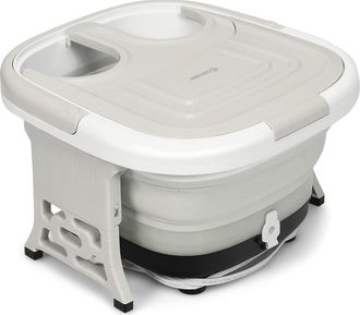 Costway Masajeador De Ba&ntilde;os Para Pies Masajeador El&eacute;ctrico Masaje De Pies Con Temporizador De 10-60 Min / 36-48 &deg; / 500w Gris Claro - Costway