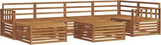 vidaXL Conjunto De Sof&aacute;s De Exterior 7 Uds. Natural Vidaxl