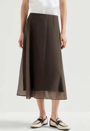 Brunello Cucinelli Circle skirt in Cocoa at Nordstrom, Size 42 It