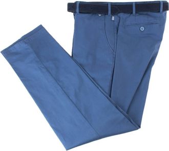Br&uuml;hl Mens London GB Pima Cotton Chinos - Marine Navy - W34 L32