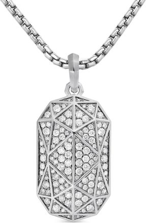 David Yurman Pendente Torqued Faceted in argento sterling (47,9mm)