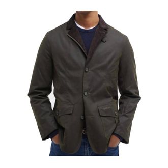 Barbour Jassen, Heren, Groen, L, Katoen, Lutz Jacket
