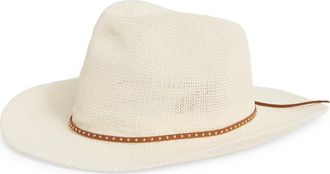Vince Camuto Studded Band Straw Cowboy Hat in Bone at Nordstrom Rack