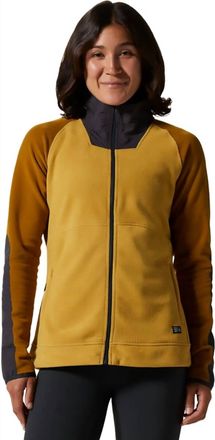 Mountain Hardwear Unclassic Lt Fleece Jacket In Olive Gold