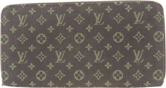 Louis Vuitton Brown Ebene Monogram Mini Lin Long Wallet (Bi-Fold) (Pre-Owned)