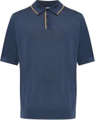 Paul Smith Wollen Polo - Heren - Polos - Blauw - S - Wol - Tops