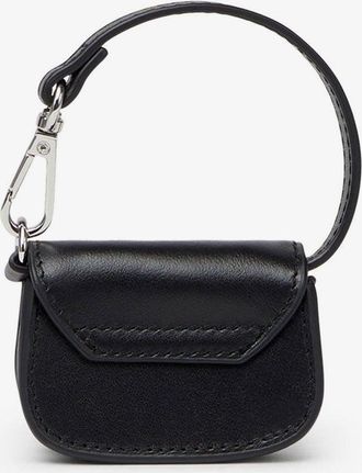 Diesel Womens Leather Micro Charm 1dr Black Hair Accessories