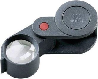 Eschenbach Porzellan Group 118210 Lente dingrandimento pieghevole Ingrandimenti: 10 x Lente: (&oslash;) 23 mm Nero
