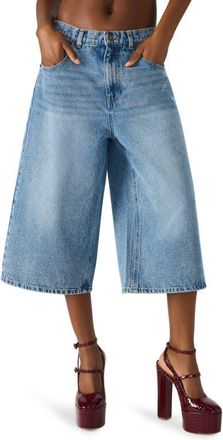 Steve Madden Brea Low Rise Longline Bermuda Denim Shorts in Forever Blue at Nordstrom, Size 25