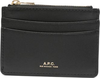 A.P.C. Porte-Carte Paris - Dames - Portefeuilles - Zwart - ONE Size - Leer - Accessoires