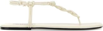 Jil Sander White Braided Sandals